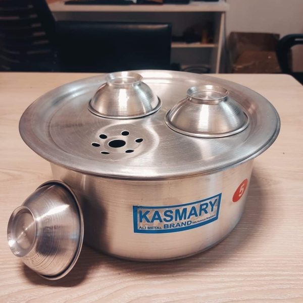 Steamed cake saucepan with lid and 3 pieces bowl 20 cm