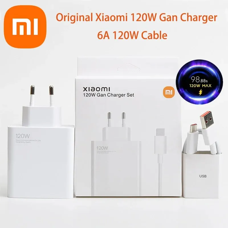 120W Fast Charger, Quick Charging Power Adapter With Mi Type-C Cable 120W Fast Charger, Quick Charging Power Adapter With Mi Type-C Cable